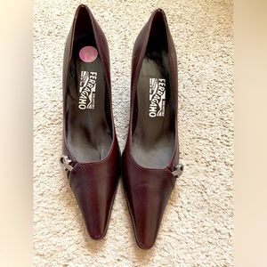 Ferragamo brown pumps